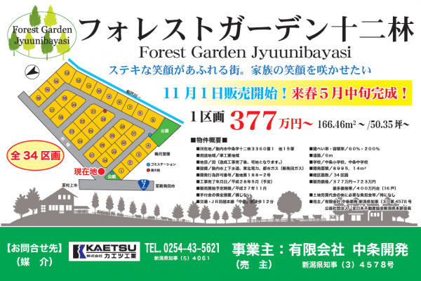 『Forest Garden Jyuunibayasi』　 １１月より販売開始！